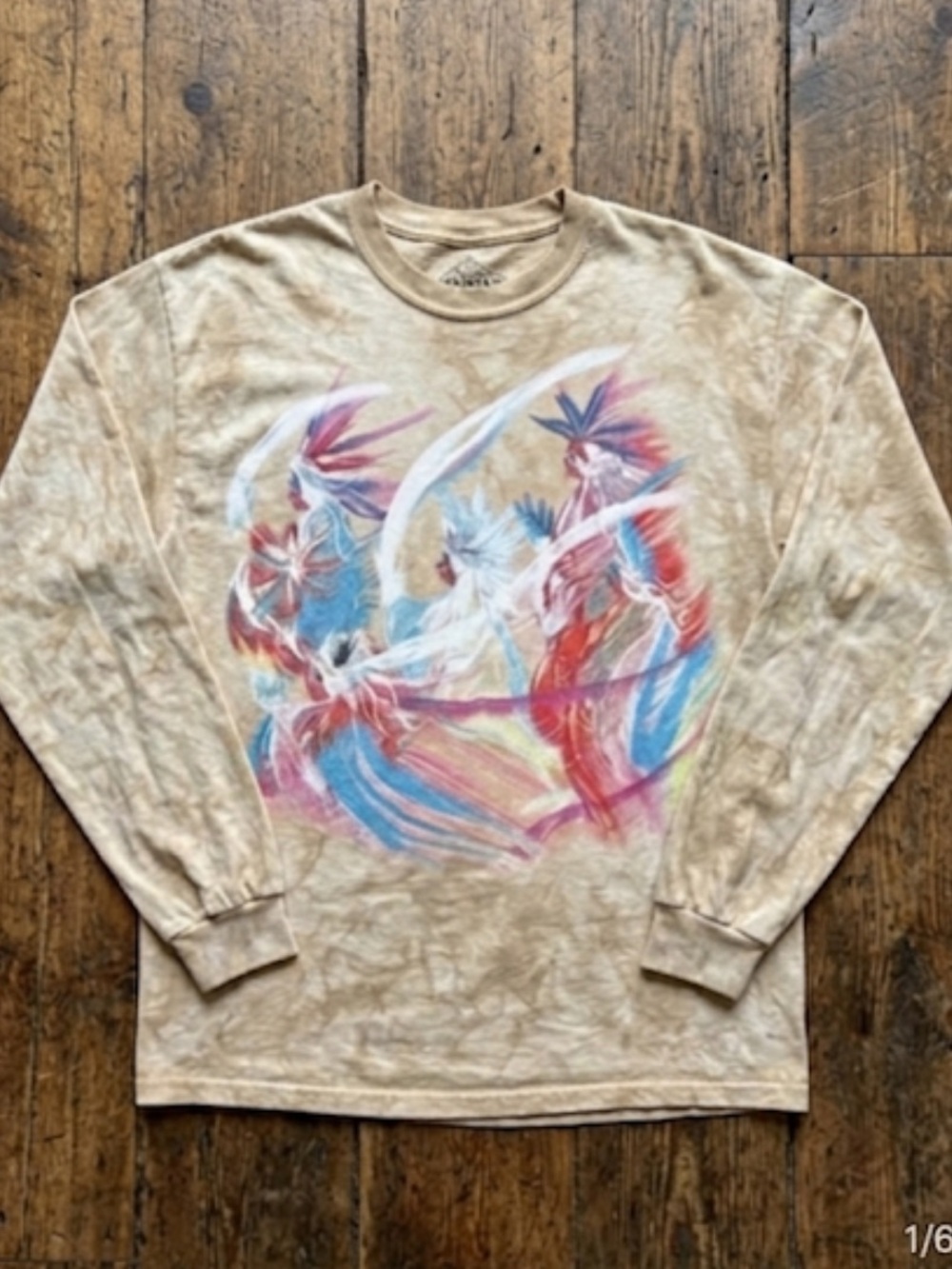 The Mountain Native Tribe Long Sleeve Beige T-Shirt